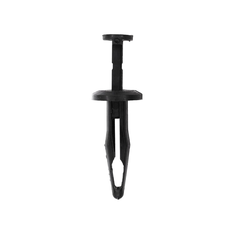 1/4"x1-5/64" Black Push-Type Retainer with Closed End, 17/32" Head