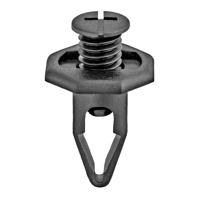 10mmx24mm Black Screw-Type Retainer with Closed End, 20mm Head