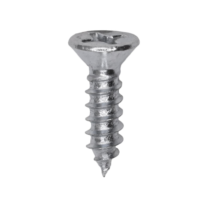 #6x1/2" Phillips Flat Head Tapping Screw, Type AB, Zinc, Standard