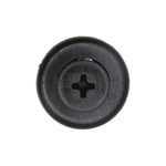 6mmx8mm Black Screw-Type Retainer with Open End, 18mm Head