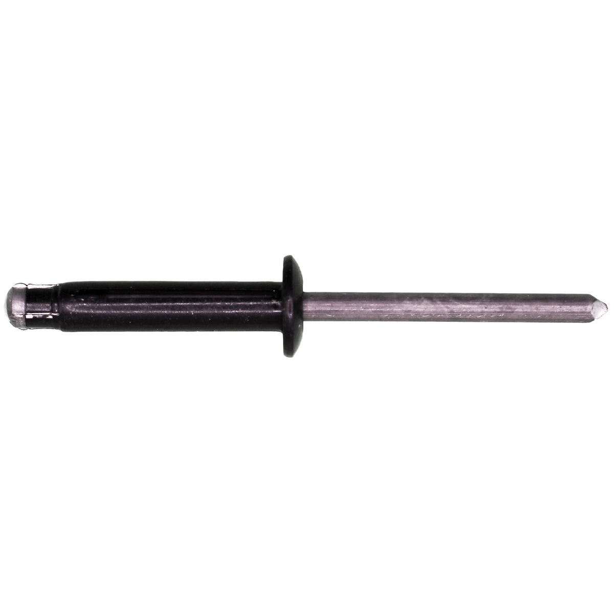 3/16" Split-Type Rivet Aluminum, 3/64"-15/64" Grip, Black Aluminum Body, Aluminum Mandrel