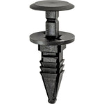 6mmx6mmx18mm Black Push-Type Door Sill Trim Plate Retainer with Closed End, 12mm Head