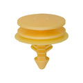 8mmx13mm Yellow Nylon Triple Head Door Garnish Molding And Pillar Trim Panel Christmas Tree Retainer, 20mm Head