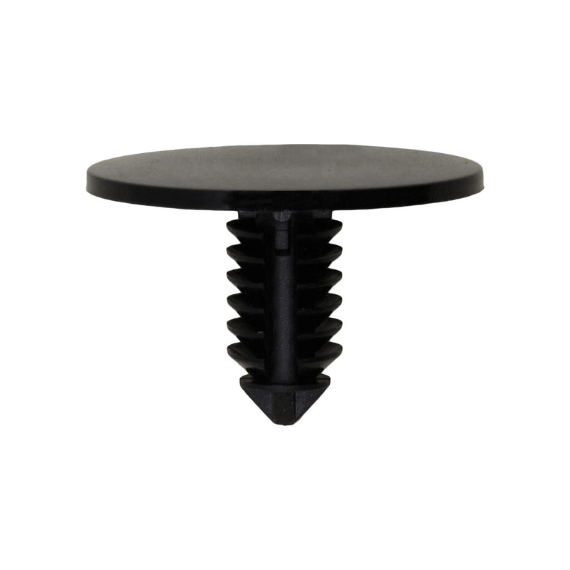 9/32"x5/8" Black Nylon Single Head Hood Insulation Christmas Tree Retainer, 1" Head