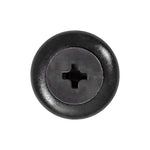 7mmx9mm Black Screw-Type Cowl Panel/Luggage Compartment Retainer with Open End, 16mm Head
