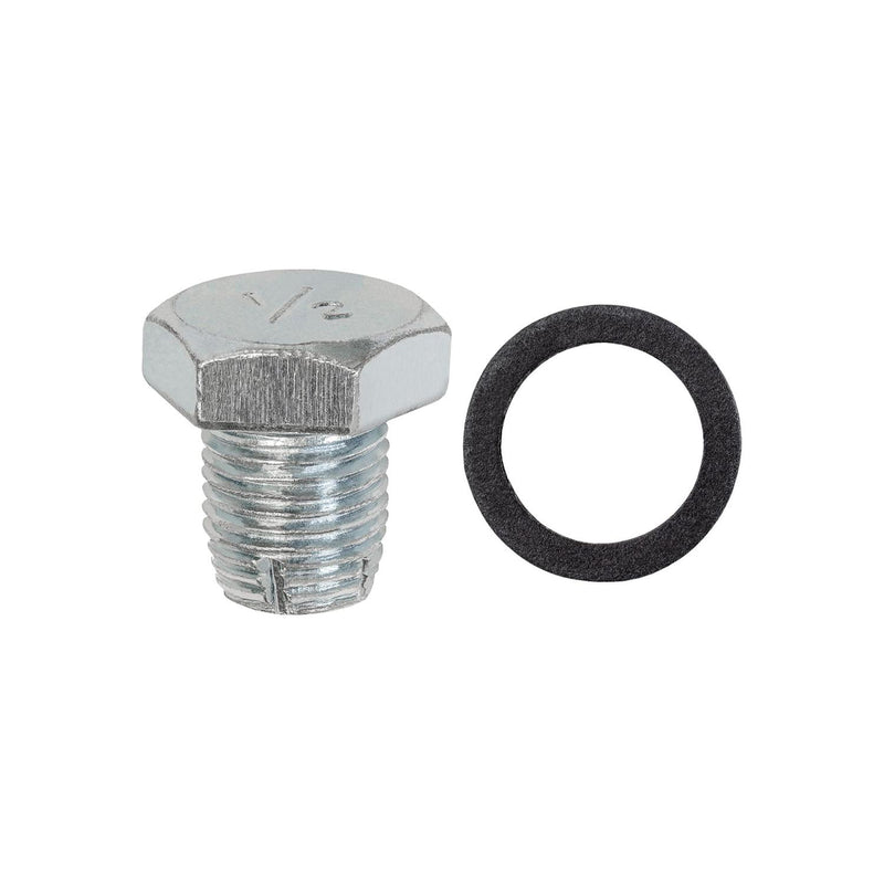 1/2"-20 Single Oversize Oil Drain Plug with Gasket, Zinc