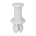10mmx12mm White Push-Type Front Bumper Cover Retainer with Open End, 16mm Head