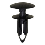 9mmx21mm Black Push-Type Rear Bumper Cover Retainer with Closed End, 20mm Head