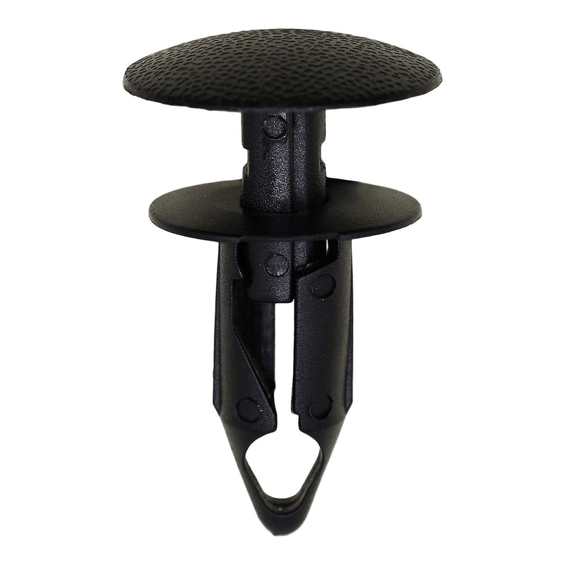 9mmx21mm Black Push-Type Rear Bumper Cover Retainer with Closed End, 20mm Head