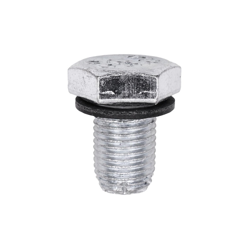 M12-1.25 Oil Drain Plug with Gasket Single Oversize, Zinc