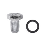 M12-1.25 Oil Drain Plug with Gasket Single Oversize, Zinc
