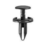 6mmx16mm Black Nylon Push-Type Retainer, 17mm Head