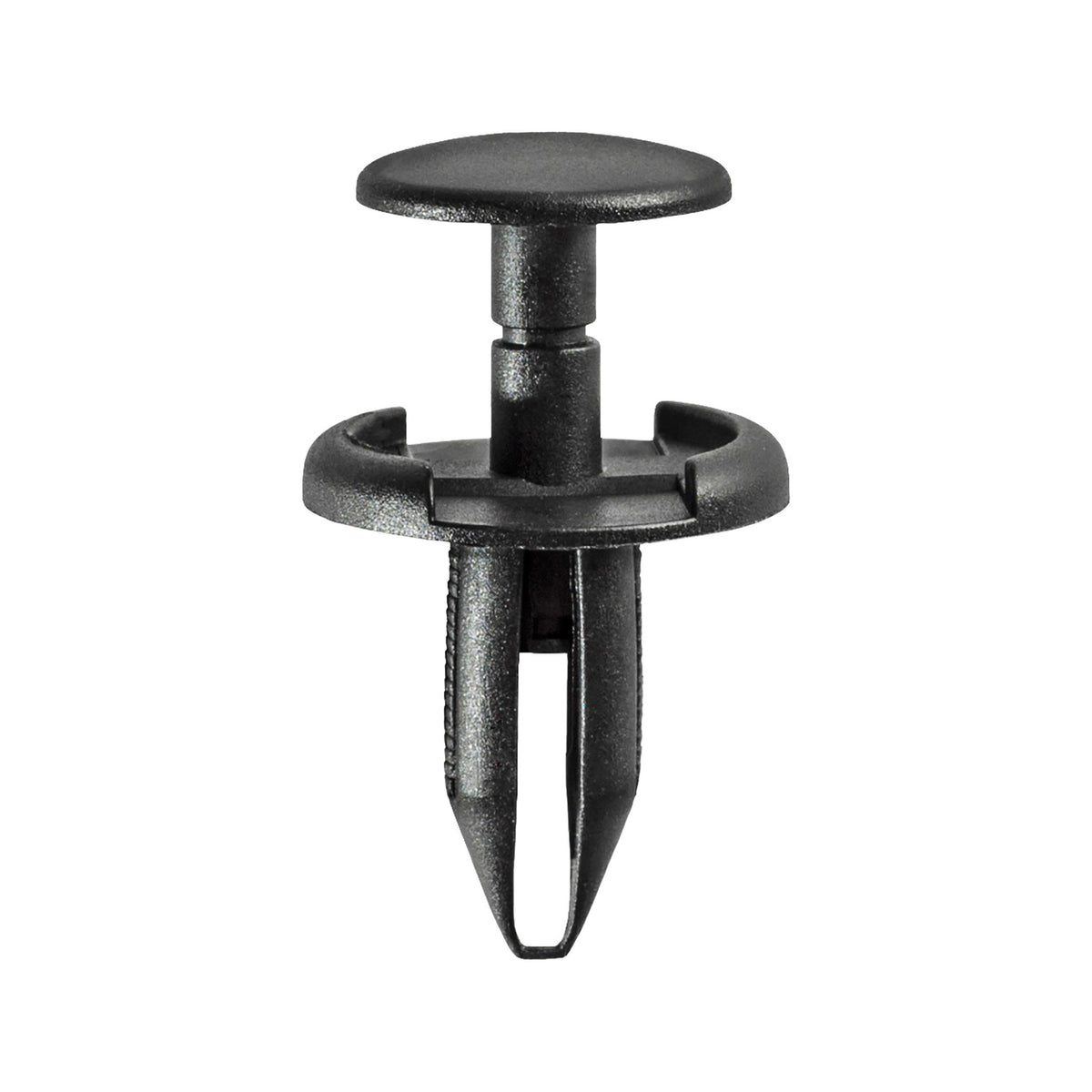 6mmx16mm Black Nylon Push-Type Retainer, 17mm Head