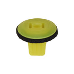 #6 Yellow Nylon Screw Grommet with Gasket, 7mm Square Hole, 14mm Head