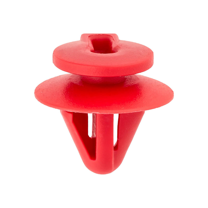 10mmx10mm Red Nylon Scuff Plate Retainer, 18mm Head