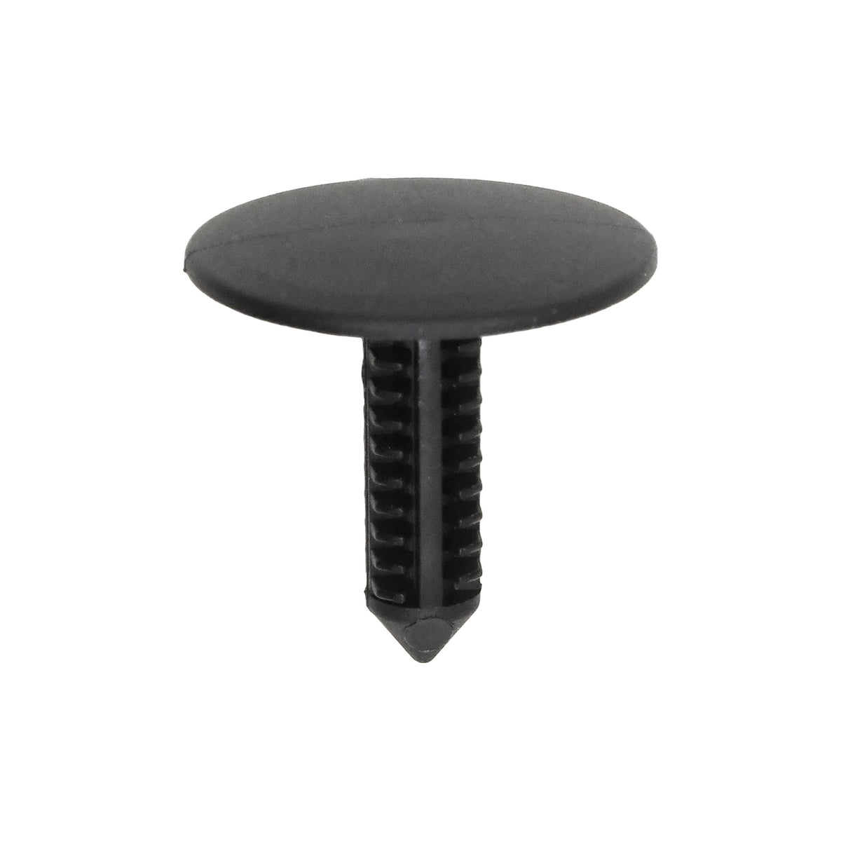 7/32"x11/16" Black Nylon Single Head Trim Panel Christmas Tree Retainer, 3/4" Head