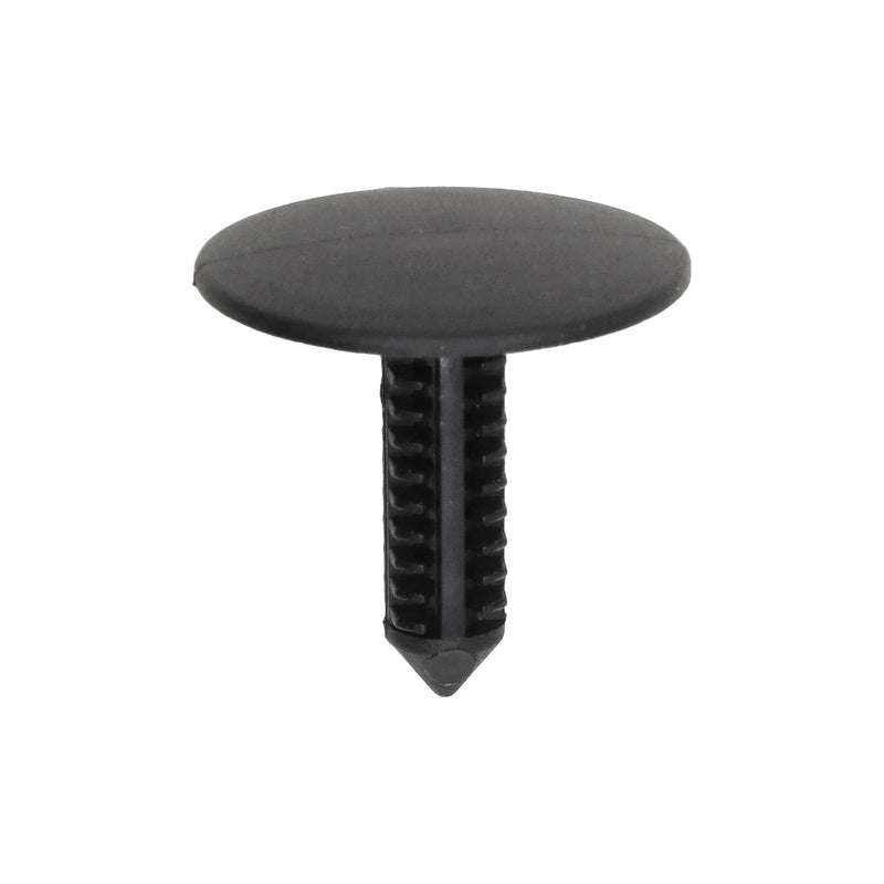 7/32"x11/16" Black Nylon Single Head Trim Panel Christmas Tree Retainer, 3/4" Head