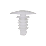 6mmx10mm White Nylon Double Head Weatherstrip Christmas Tree Retainer, 5x15M Bottom Head Diam