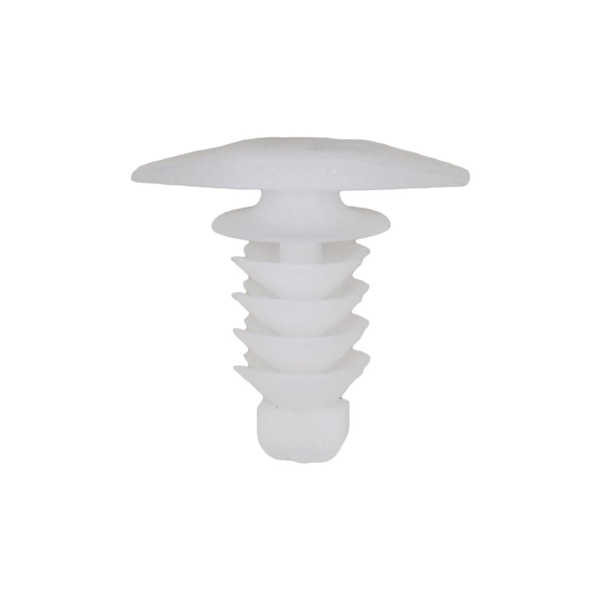 6mmx10mm White Nylon Double Head Weatherstrip Christmas Tree Retainer, 5x15M Bottom Head Diam