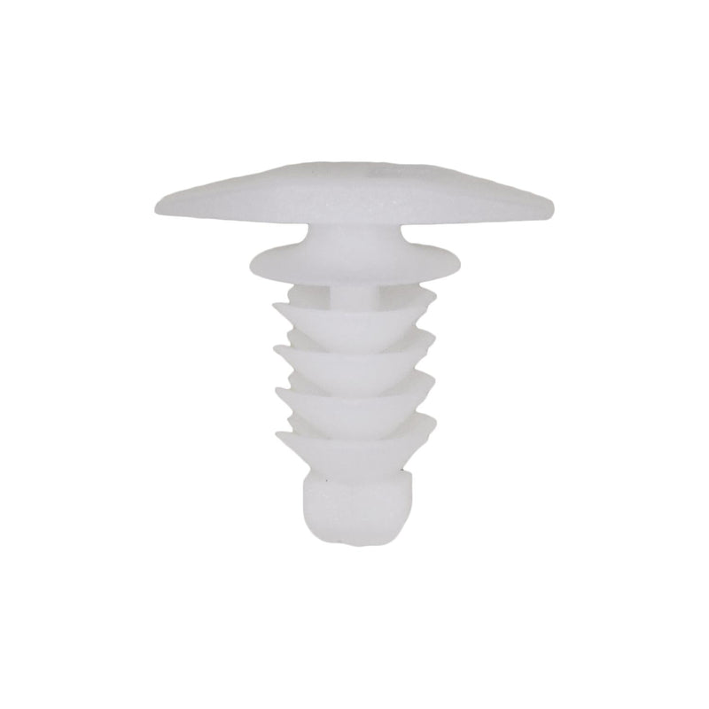 6mmx10mm White Nylon Double Head Weatherstrip Christmas Tree Retainer, 5x15M Bottom Head Diam