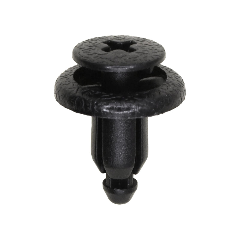 6mmx8mm Black Screw-Type Door Trm Panel Retainer with Open End, 14mm Head