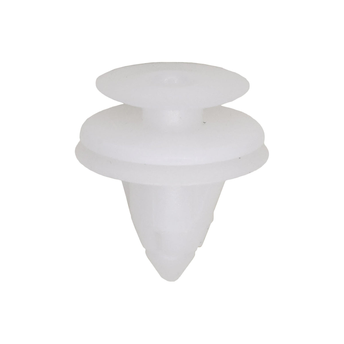 13mm White Nylon Triple Head Trim Panel Christmas Tree Retainer, 17mm Head