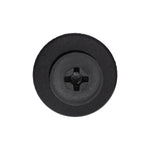 8mmx10mm Black Screw-Type Stone Guard Retainer with Open End, 18mm Head