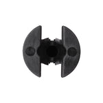 26mm Black Nylon Front Fender Plate Seal Clip, 18mm Head