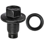 M14-1.5x20mm Rubber Oil Drain Plug with Gasket Threads, Phosphate