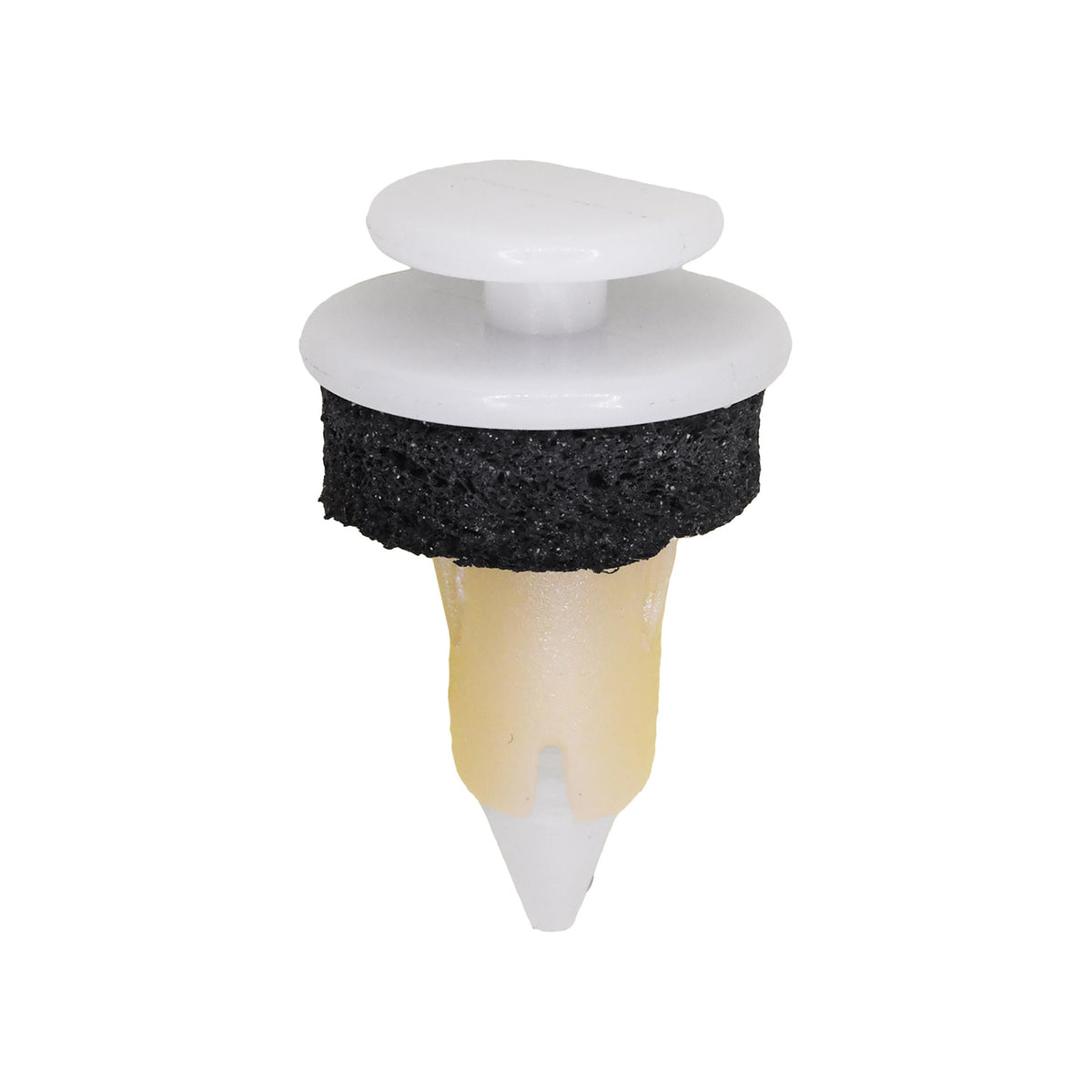 8mmx18mm White Nylon Trim Panel Retainer with Sealant, 18mm Head