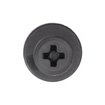 6mmx20mm Black Screw-Type Rocker Panel Retainer with Closed End, 11mm Head