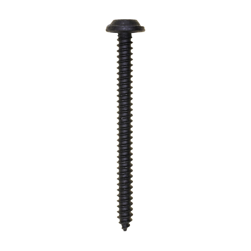 #8x2" Phillips Truss Head Flat Washer Tapping Screw, Type A/AB, Black E-Coat
