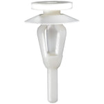 8mmx24mm White Nylon Triple Head Door Molding Christmas Tree Retainer, 16mm Head