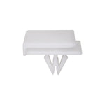 7/16"x19/32" White Nylon Rocker Panel Clip Head Size, 3/4"x1-1/16" Head
