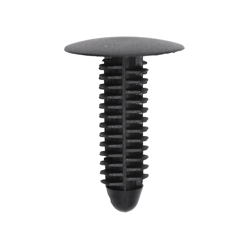 5/16"x1-1/16" Black Nylon Single Head Wiring Harness And Headliner Christmas Tree Retainer, 3/4" Head