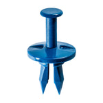 1/2"x25/32" Blue Push-Type Fascia Retainer with Open End, 7/8" Head