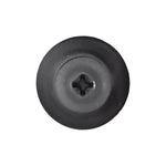 8mmx18mm Black Santoprene Rubber Screw-Type Bumper Retainer with Closed End, 18mm Head