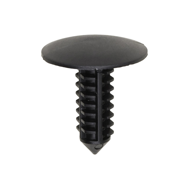 15/64"x9/32"x3/4" Black Nylon Single Head Trim Panel Christmas Tree Retainer, 23/32" Head