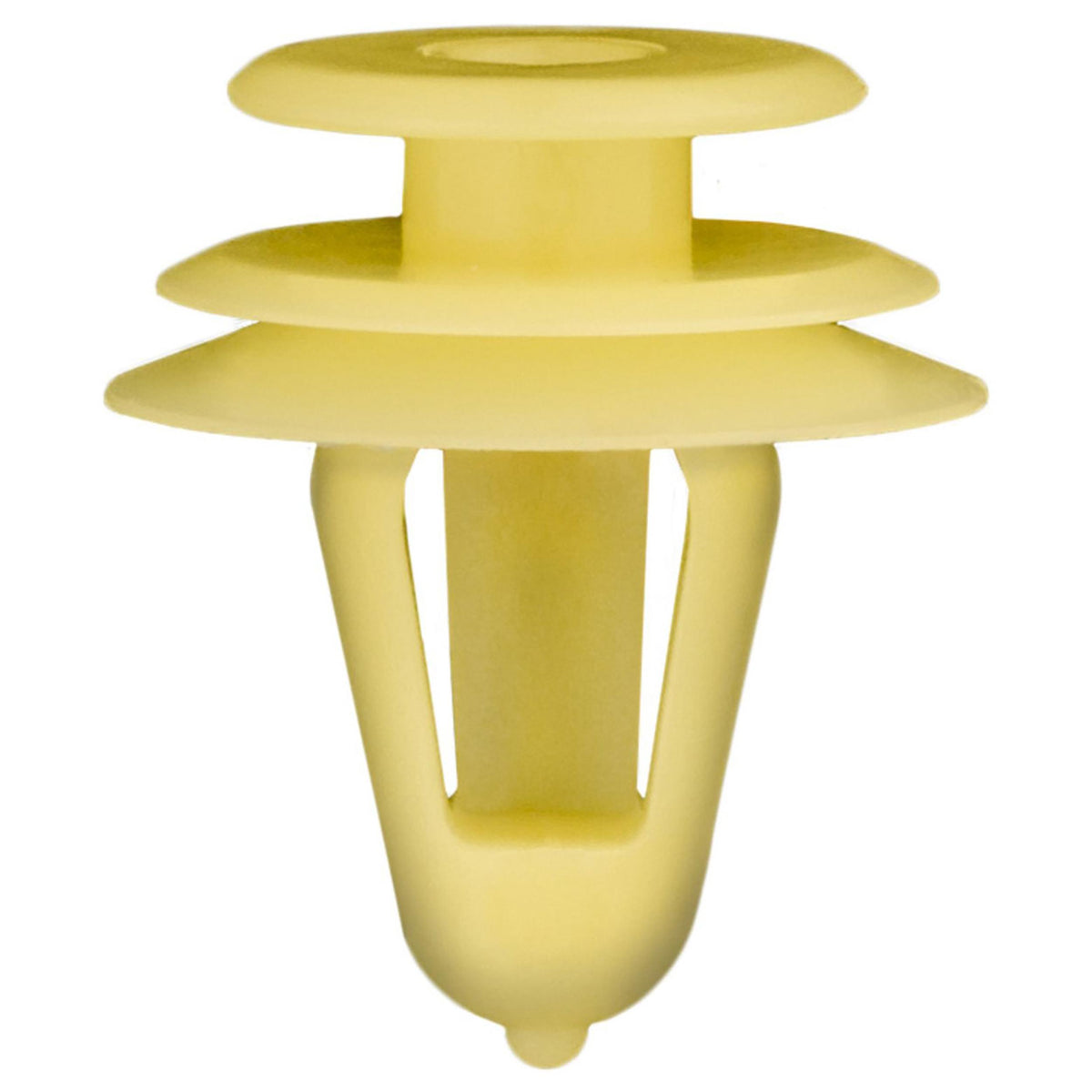 9.5mmx13mm Yellow Nylon Triple Head Door Trim Christmas Tree Retainer Overall, 18mm Head