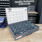 Metric Class 10.9 JIS Hex Flange Frame Bolts & Serrated Nuts Assortment M6-M10 763 PCS
