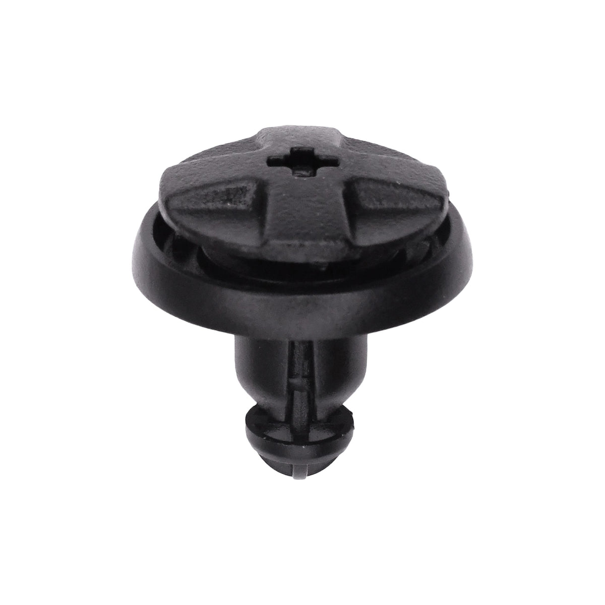 8mmx8mm Black Screw-Type Retainer with Open End, 20mm Head