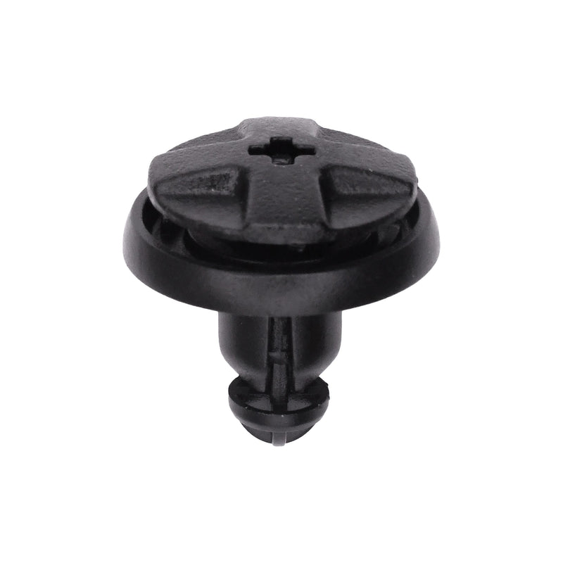 8mmx8mm Black Screw-Type Retainer with Open End, 20mm Head