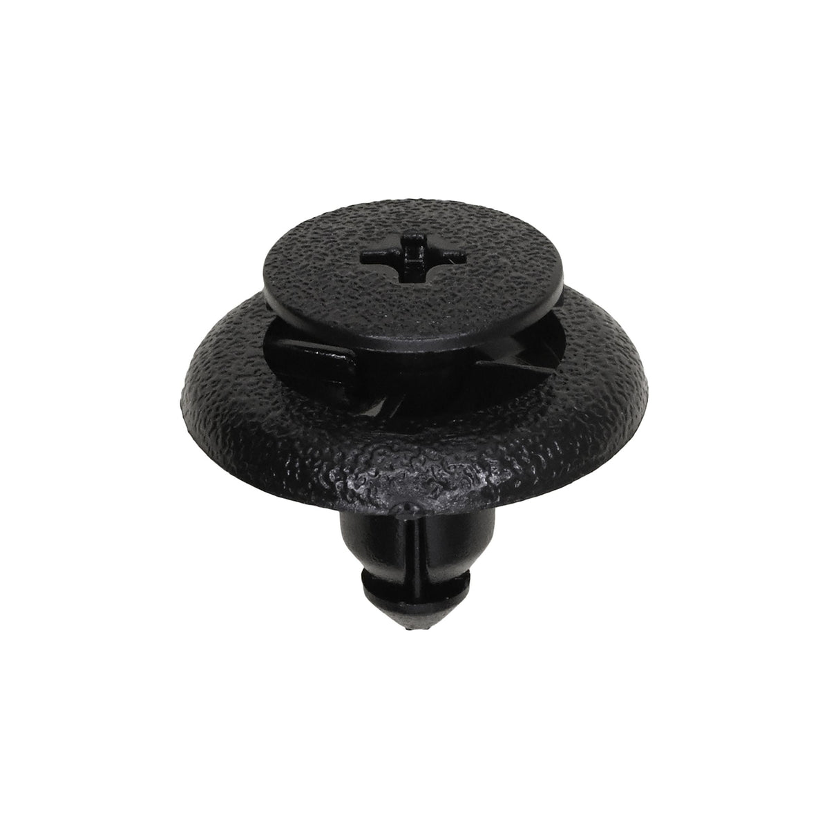7mmx8mm Black Screw-Type Retainer with Open End, 20mm Head, Phillips