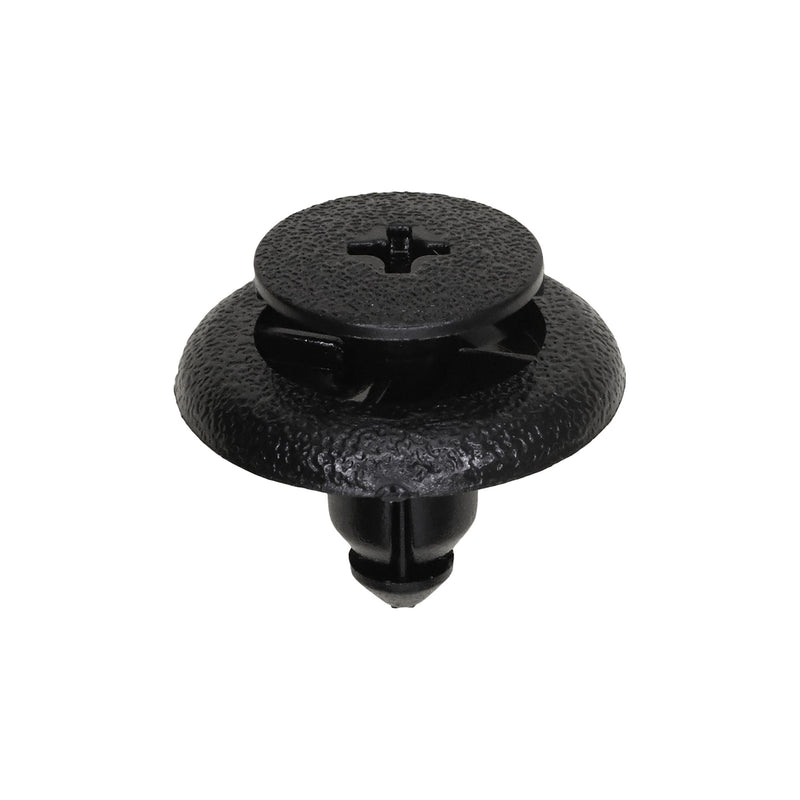 7mmx8mm Black Screw-Type Retainer with Open End, 20mm Head, Phillips
