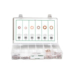 Copper Washer Assortment, 6 Varieties - 150 Pieces