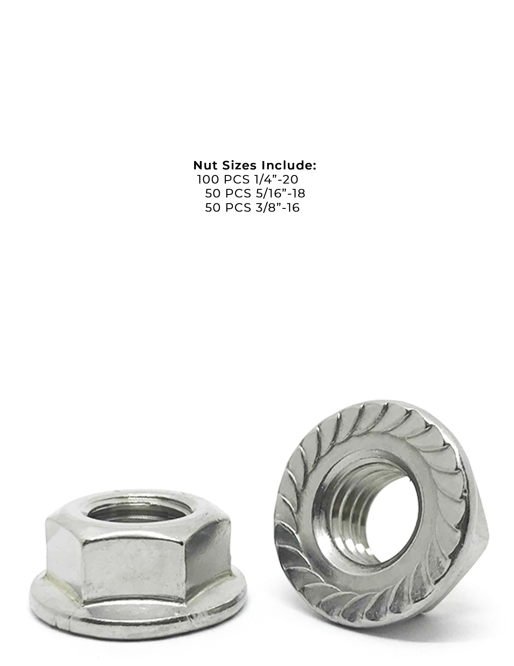 Inch Grade 5 Hex Cap Screws, Hex Nuts, Flat & Lock Washers - 380 PCS