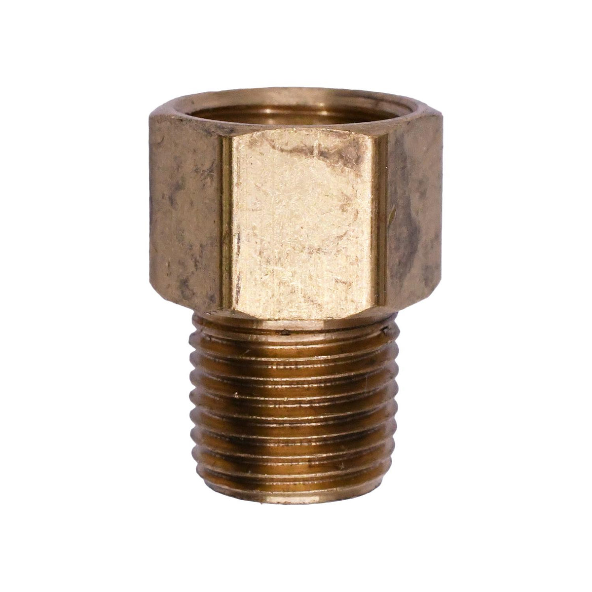 1/8" Brass Threaded Sleeve Double Compression Male Connector Npt Threads, 1/4"