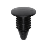 6mmx12mm Black Nylon Single Head Trim Panel Christmas Tree Retainer, 10mm Head