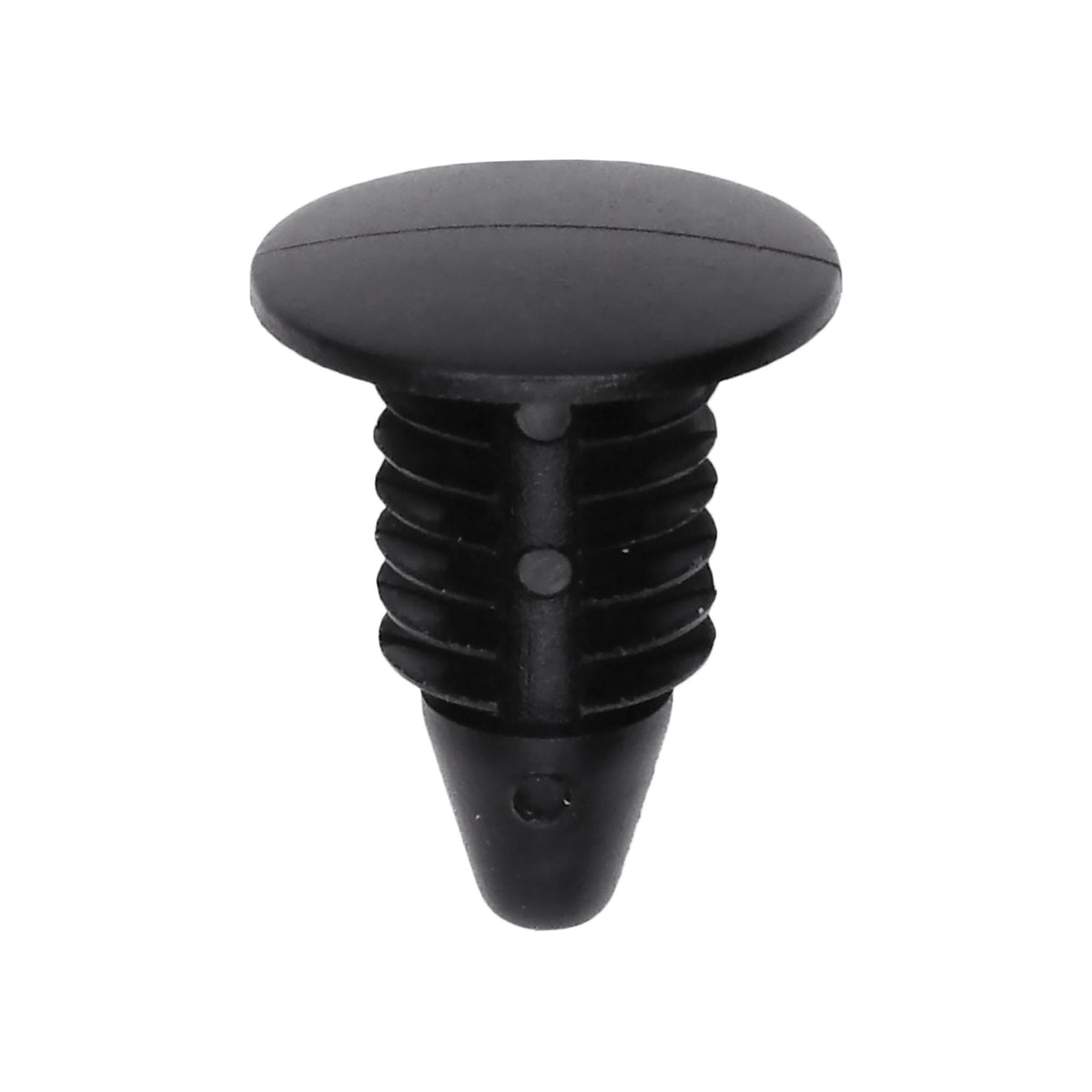 6mmx12mm Black Nylon Single Head Trim Panel Christmas Tree Retainer, 10mm Head