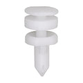 7mmx13mm White Double Head Push-Type Christmas Tree Retainer, 15mm Head